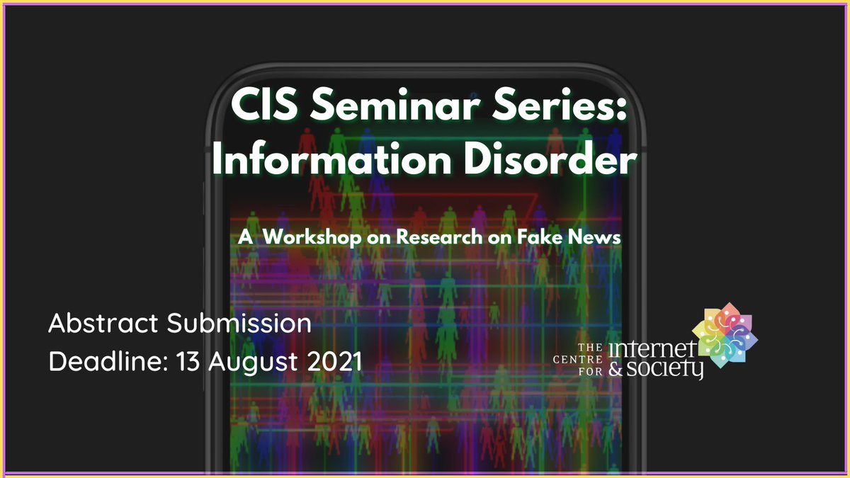 cis_india's tweet image. The CIS Seminar series is a new venue for researchers to exchange ideas, collaborate, and curate research around #DigitalRights and #TechnologyPolicy, with a focus on the #GlobalSouth. Apply by 13 August for the first session, on #InformationDisorder
cis-india.org/internet-gover…