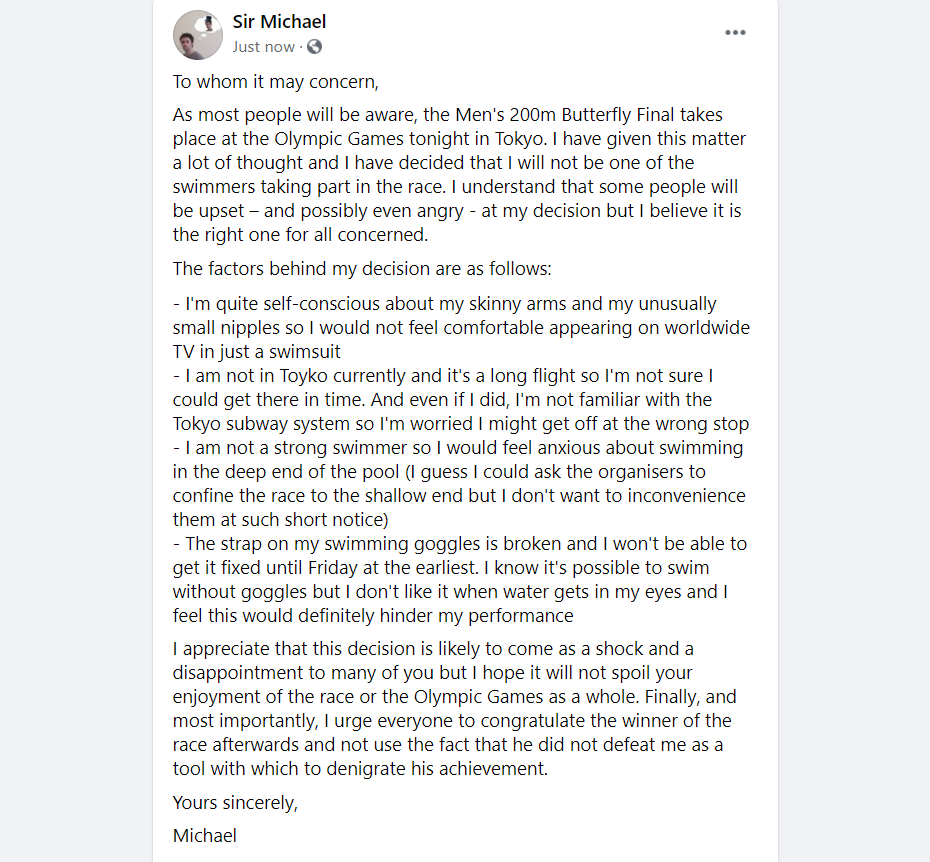 Sir Michael tweet media