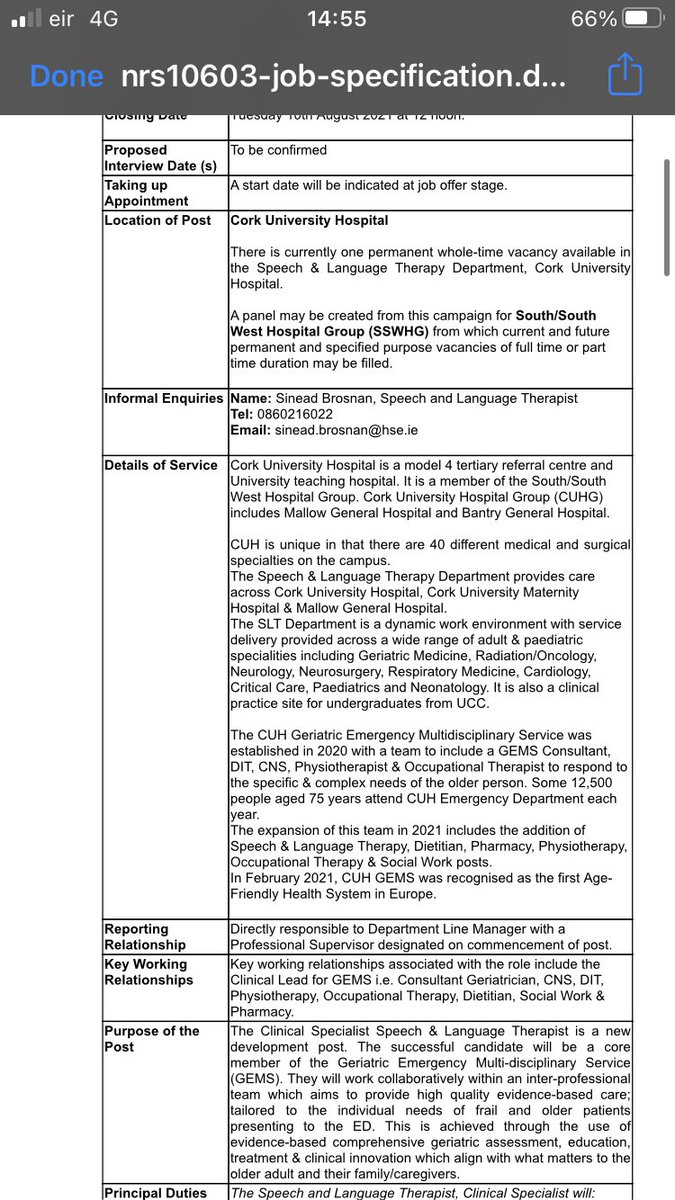 V. exciting🥳opportunity to join expanding GEMS service @CUH_Cork an interprofessional team supporting our older persons who attend @CUH_Cork ED Credit to @ahernemer Dr. Paul Gallagher @DrKirstynJames @brendanoreillyp @drconordeasy who supported & secured this expansion