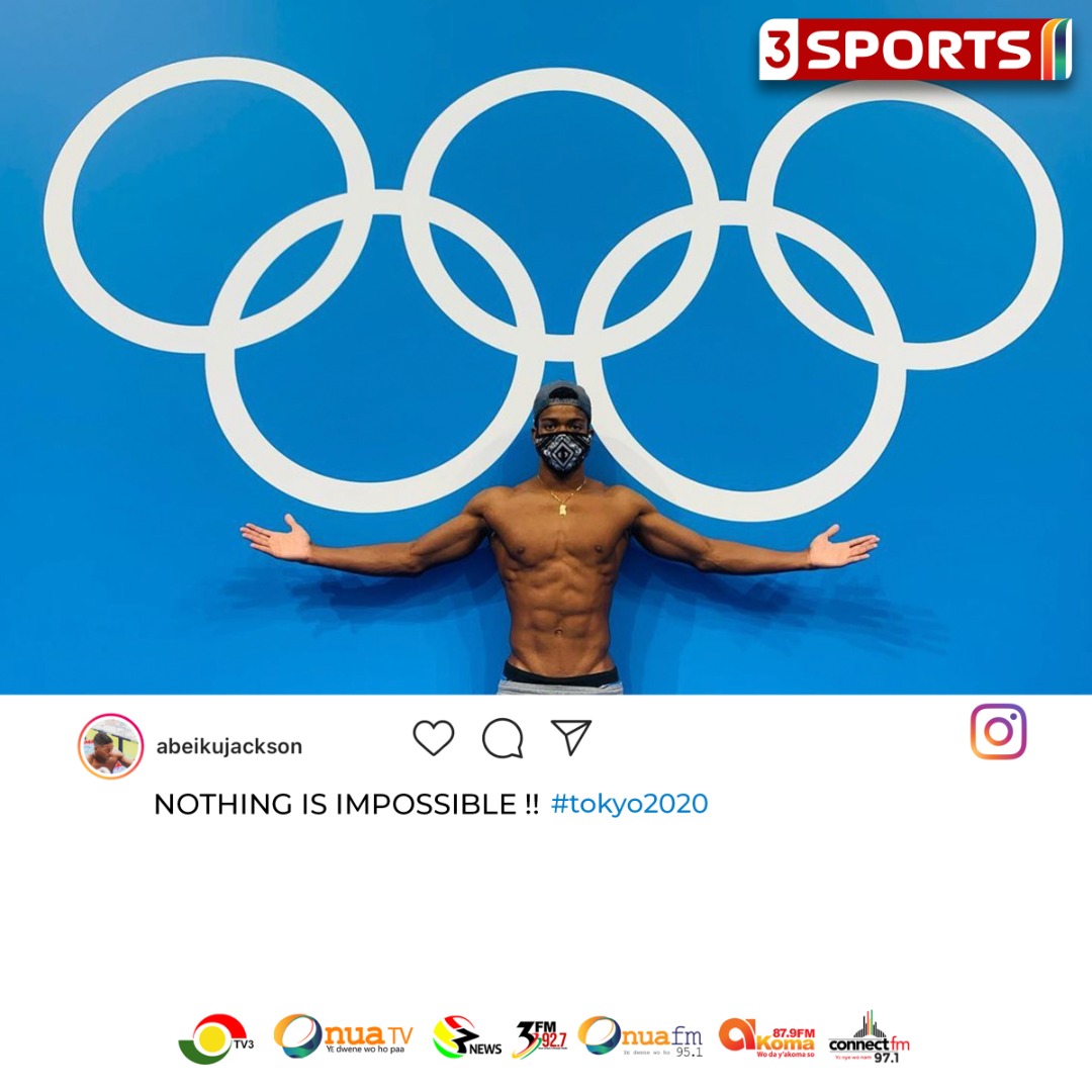 3SportsGh's tweet photo. One of Ghana's swimmers at #Tokyo2020, Abeiku Jackson 🇬🇭 will be competing in the Men's 100m Butterfly at 10:45am GMT tomorrow and he is determined.

#3Sports https://t.co/OJugSaKMUN