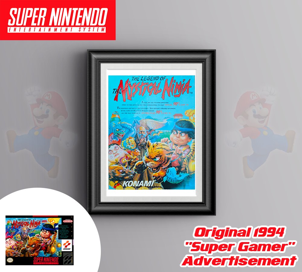 Remember this ad from 1994? 😮
#RETROGAMING #retrogames #SNES #Retro #collectors 

Very rare: The Legend of the Mystical Ninja - here's the Super Gamer may 1994 ad! 🤘
ebay.co.uk/itm/3247298333…