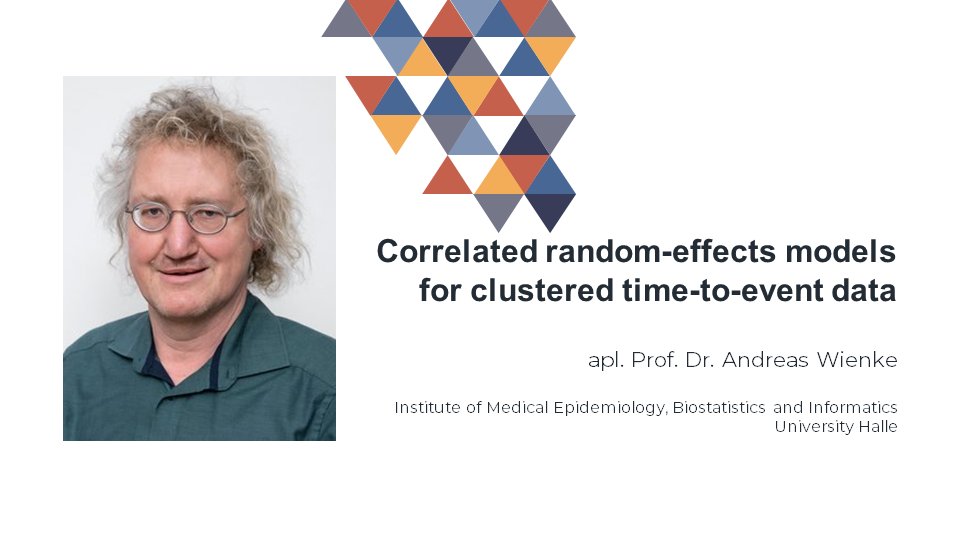 Herbstworkshop Stat. & Epi. Meth. (@herbstworkshops) on Twitter photo There will be several interesting keynote lectures @ our workshop #HWSmethods2021: Andreas Wienke (<a href="/UniHalle/">Universität Halle (inaktiv)</a>) will talk about correlated random-effects models for clustered time-to-event data. #EpiTwitter #StatsTwitter <a href="/DGEpi_eV/">DG Epidemiologie</a> <a href="/gmdsEV/">GMDS e.V.</a> <a href="/IBSstats/">IBS</a> @DGSMP_e_V There will be several interesting keynote lectures @ our workshop #HWSmethods2021: Andreas Wienke (<a href="/UniHalle/">Universität Halle (inaktiv)</a>) will talk about correlated random-effects models for clustered time-to-event data. #EpiTwitter #StatsTwitter <a href="/DGEpi_eV/">DG Epidemiologie</a> <a href="/gmdsEV/">GMDS e.V.</a> <a href="/IBSstats/">IBS</a> @DGSMP_e_V