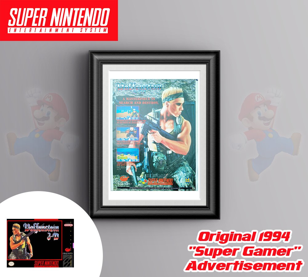 Remember this ad from 1994? 😮
#RETROGAMING #retrogames #SNES #Retro #collectors 

Wolfenstein 3D SNES May 1994 ORIGINAL Advert from Super Gamer magazine! 
ebay.co.uk/itm/3247298300…