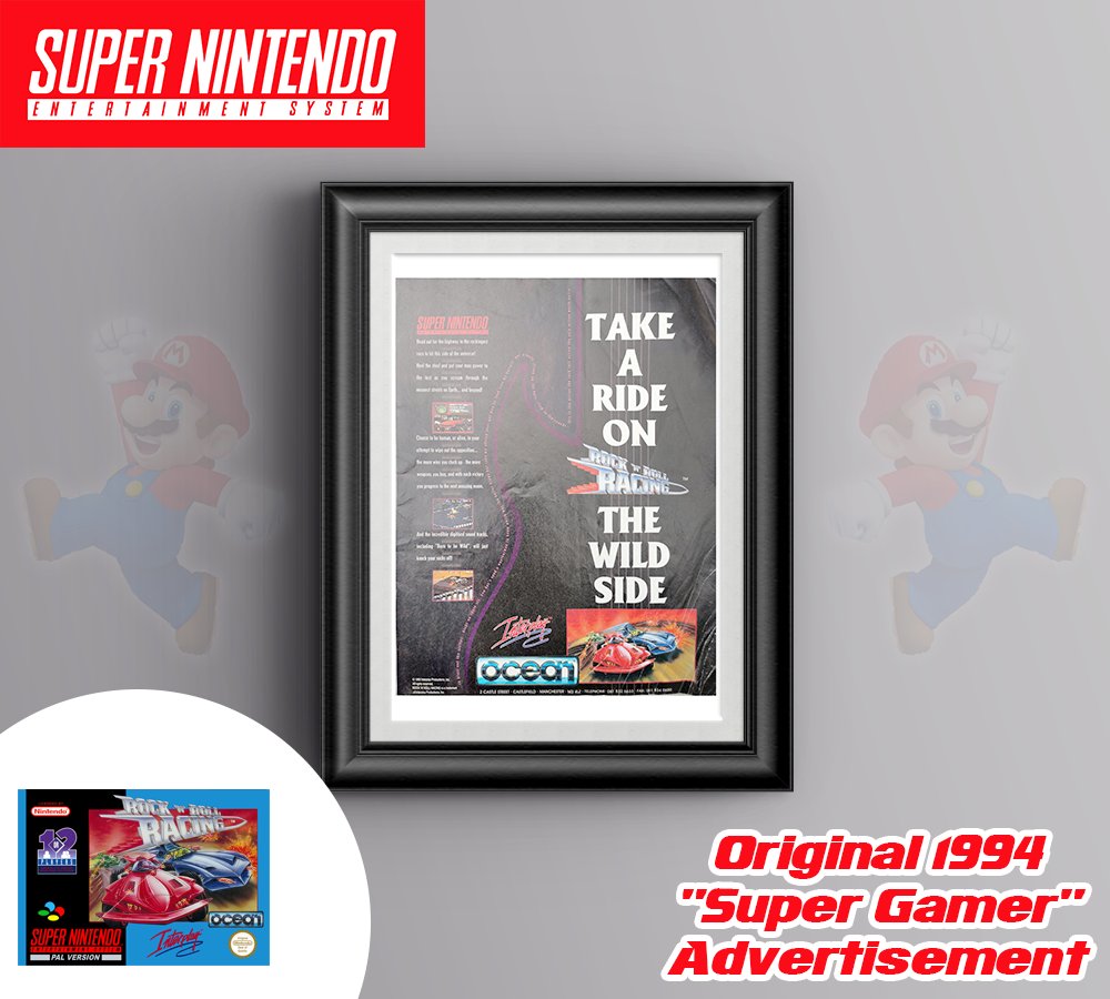 Remember this ad from 1994? 😮
#RETROGAMING #retrogames #SNES #Retro #collectors 

The amazing Rock n Roll Racing!
Super Gamer original ad from May 1994 🤘
ebay.co.uk/itm/3247298483…