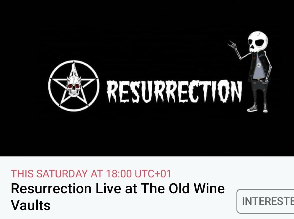 This Saturday 31st July on stage at The Old wine vaults Nottingham 6pm ! 🤘💀🤘🍻
#theoldwinevaults #nottingham #resurrectionrox #saveourvenues #supportlivemusic