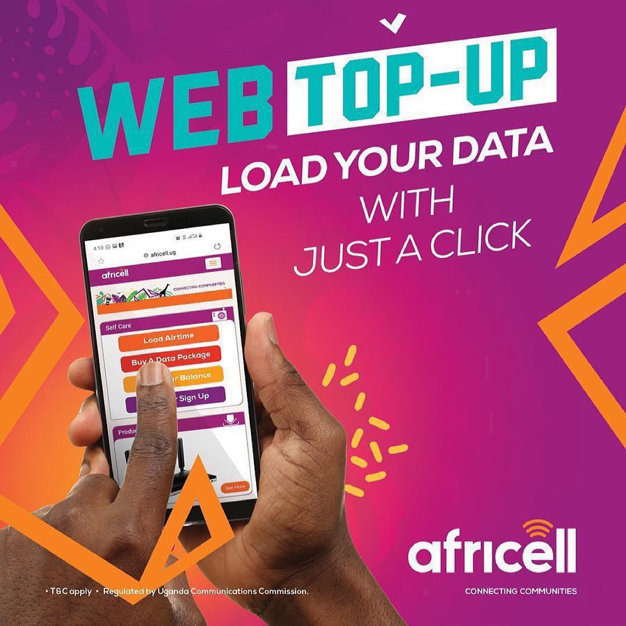 Load your data with just a click using #WebTopUp Simply visit africell.ug/webtopup to get started. #AfricellServices