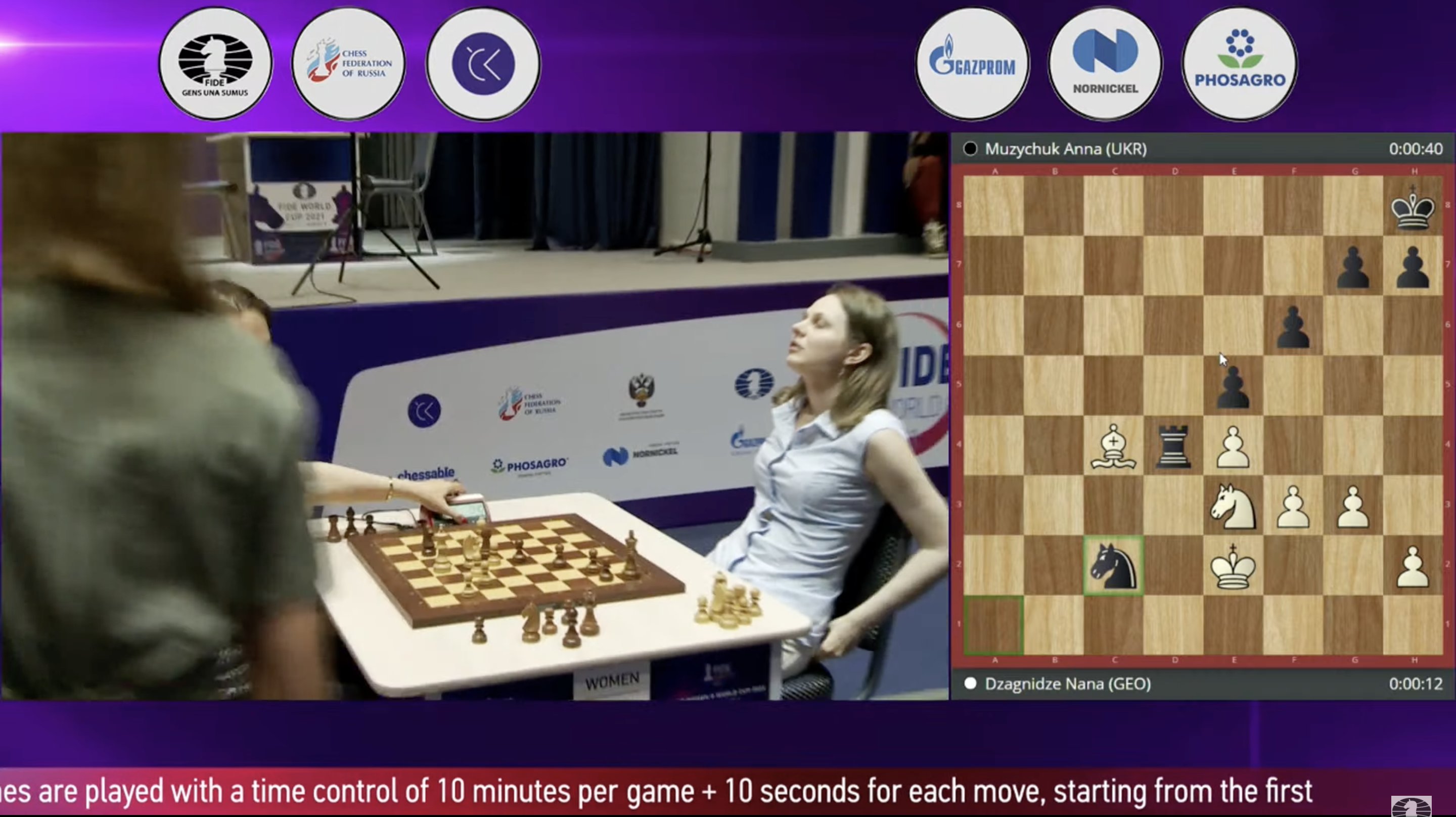 chess24.com on X: Anna Muzychuk is through to a Women's #FIDEWorldCup  semi-final against Alexandra Goryachkina - and also qualified for the 2022  Women's Candidates Tournament!  #c24live   / X