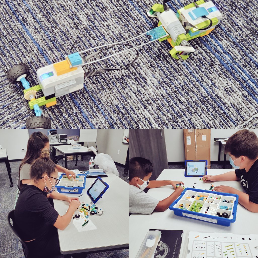 We're back at it with Robot Tug-o-war! Super Scholars summer camp is in action!  It's a great to be back in the classroom #legoeducation #STEAM #6thgrade #robotics
#robotjocks. @sierravistak6 @dhenderson_sci