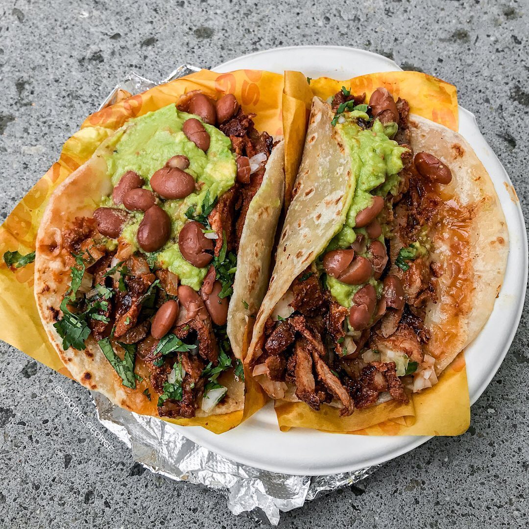 discoverLA's tweet image. Its #TacoTuesday: We're at @tacos1986la, for the “Perrón” tacos, flour tortillas with melted jack cheese, pinto beans, guacamole. Carne asada? Mushrooms? Yum. So many great tacos here in LA. Where are stopping today?📷: @leromerod and @foodie_george 🌮 #tacosforever