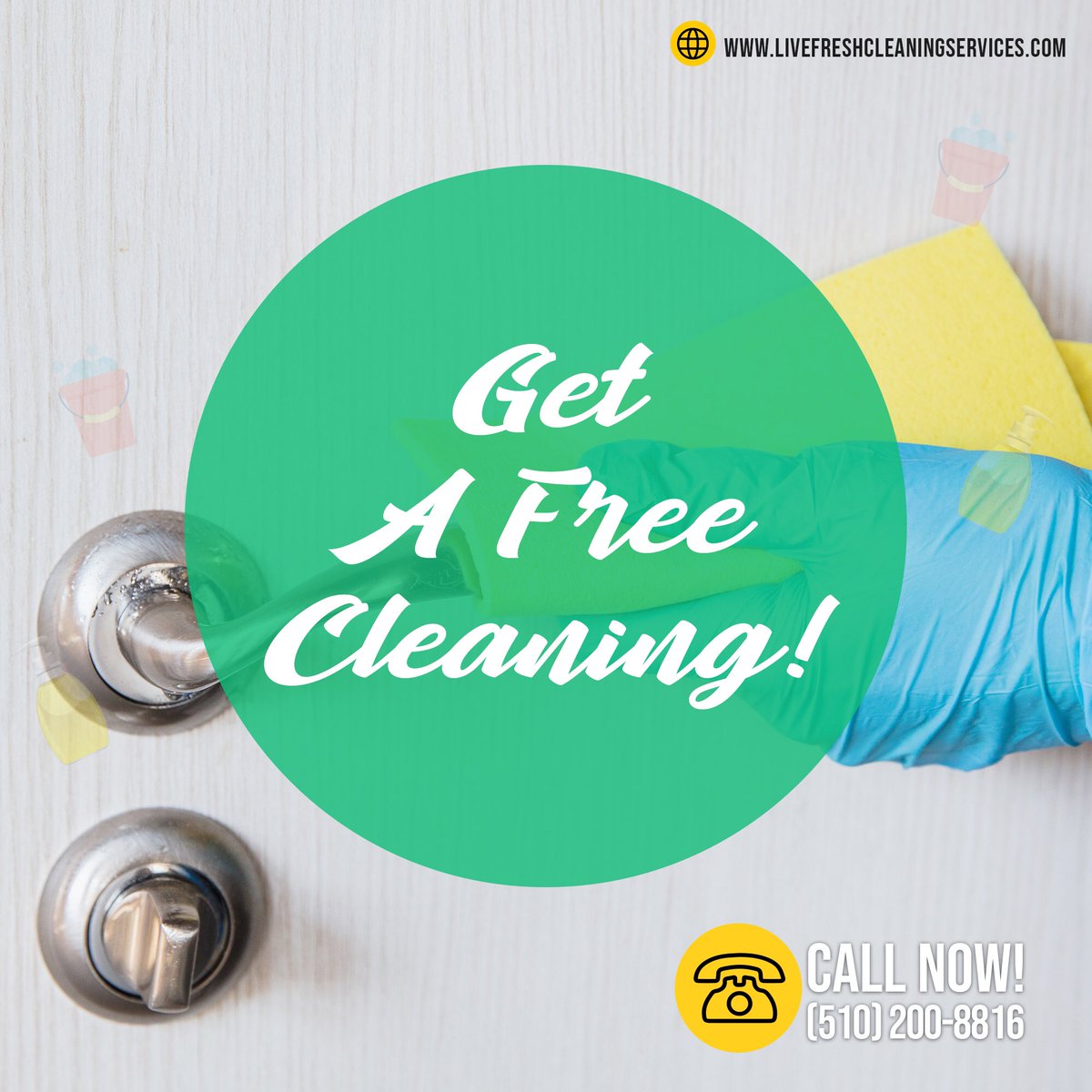 LiveFreshClean's tweet image. Want a FREE cleaning?

Your 6th cleaning with us will be completely free of cost.

Get more information by calling us at 510-200-8816

#LiveFresh #LiveFreshCS #CleaningServices #CleanHouse #Piedmont #Stockton #California