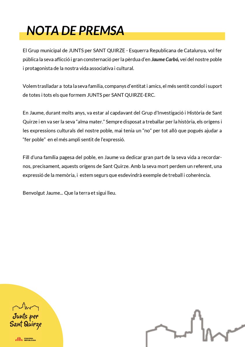 Junts per Sant Quirze 🎗 tweet media