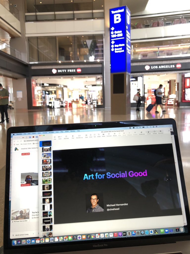 cinehead's tweet photo. Ready to present anywhere, anytime…
Excited to be part of the @AdobeForEdu Summit live from LAX!
#edchat #edtech #AdobeEduCreative https://t.co/tYoW0coeQu