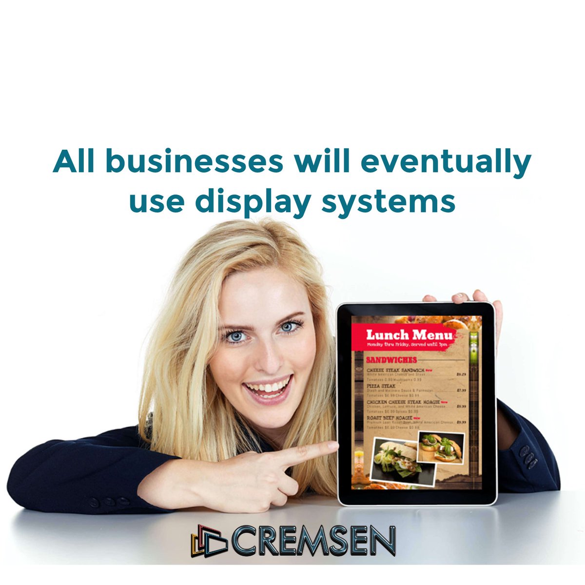 Point of sale purchasing systems are inevitable for the success of a business.

Reach out to anyone on our team for solutions on how to get your systems up to date. 

cremsenplayer.com/solutions

+1 734 725 0338
info@cremsen.com
#digitalsignagefoodboards #digitalmenuboards