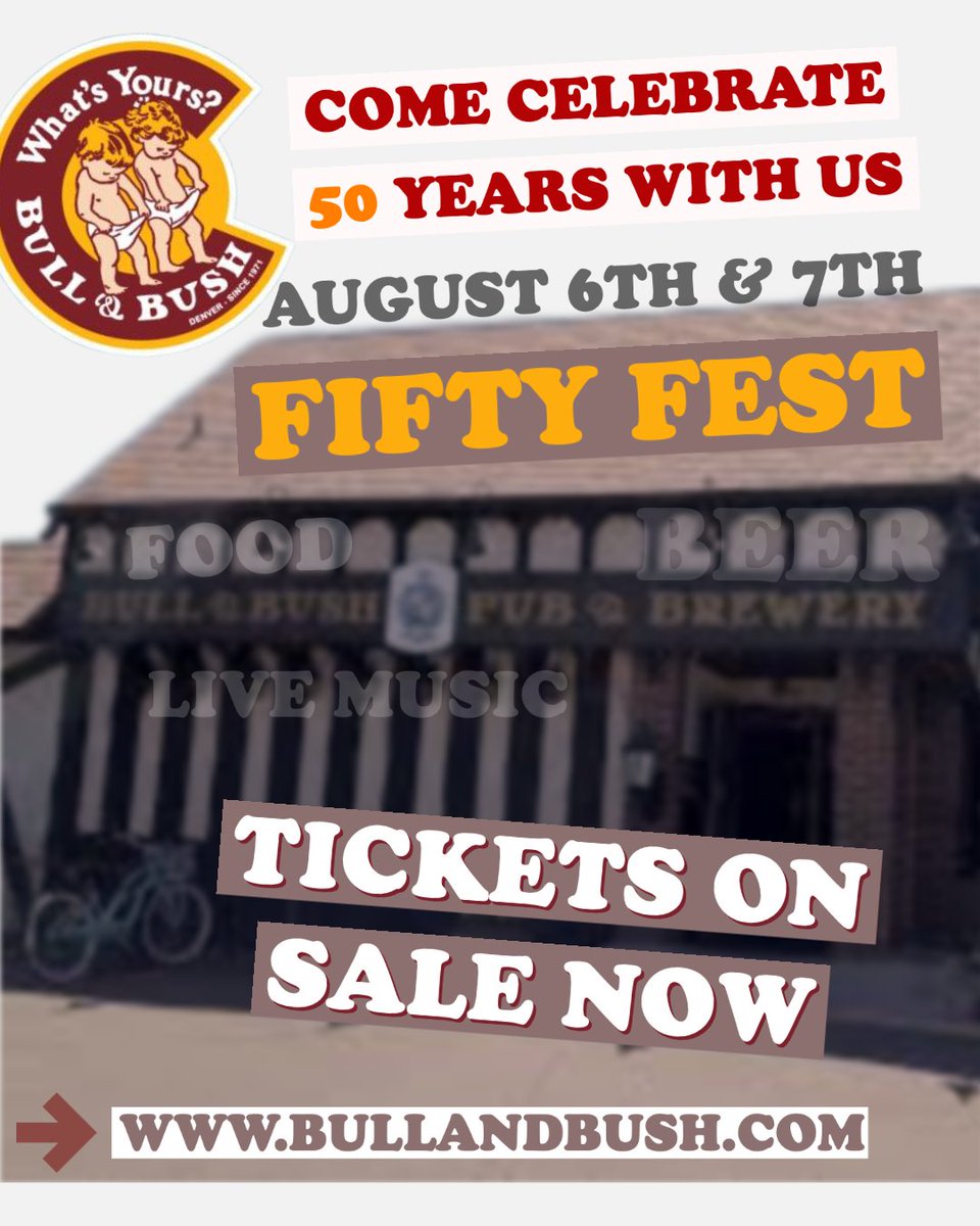 BandBManBeer's tweet photo. "What's the most excellent thing I can do today"
If that day is August 6th or 7th, you're gonna be at the Bull & Bush Brewery Fifty Fest!
Tickets and details at https://t.co/416LcXpZke
#BullandBush #comradebrewing #riverbearamericanmeats #cannonballcreekbrewing https://t.co/8nraK6IiiJ