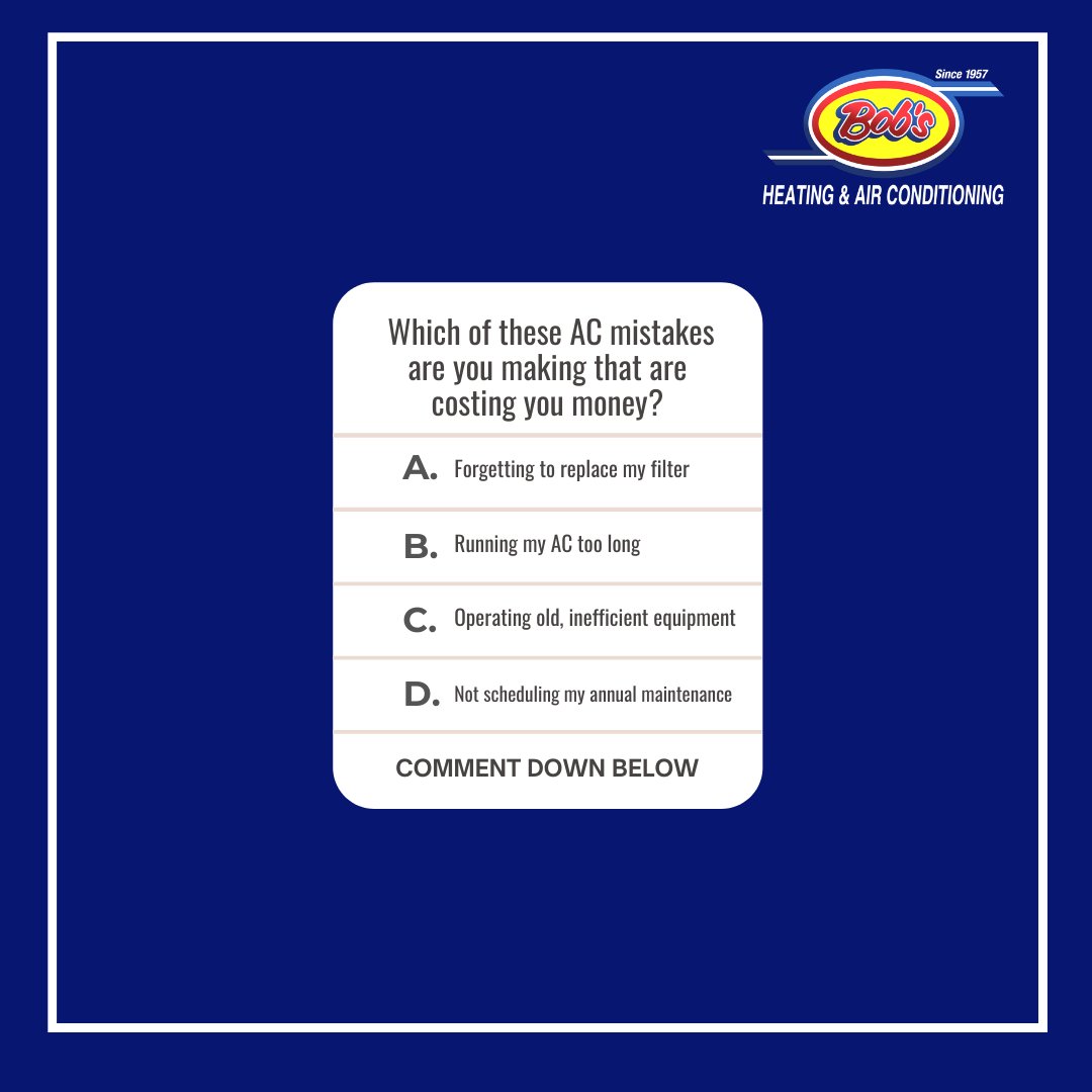 Do you know the common #AC mistakes you might be making that are costing you money? Reply back with your answer!