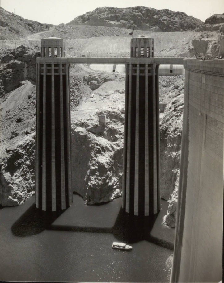 HISTORY:nevada on X: "This Jul 26, 1935 photo shows almost the entire height of the intake towers behind Hoover Dam as Lake Mead is being filled. UNLV Digital Collections photo. https://t.co/Pnr2D9yaBP https://t.co/lhfgwNTKTl" /