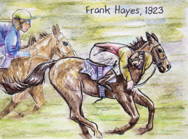 فرانك هايس Frank Hayes في عام 1923 شارك في سباق للخيل أُقيم في بيلمونت بارك، وفي لحظة ما توفى خلال السباق بسبب أزمة قلبية حادة. (فرانك) ظل معلقًا على الحصان الذي وصل في المركز الأول. (فرانك) لم يفز في سباق واحد في حياته وهو أيضًا الشخص الوحيد الذي فاز بسباق للخيال وهو ميت.