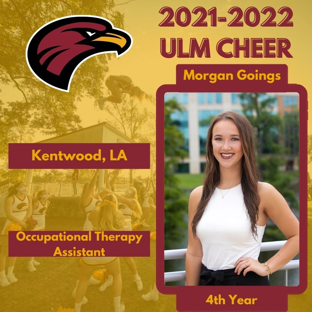 Next up on our intros list is fourth year secondary base, Morgan Goings!! #RushULMCheer