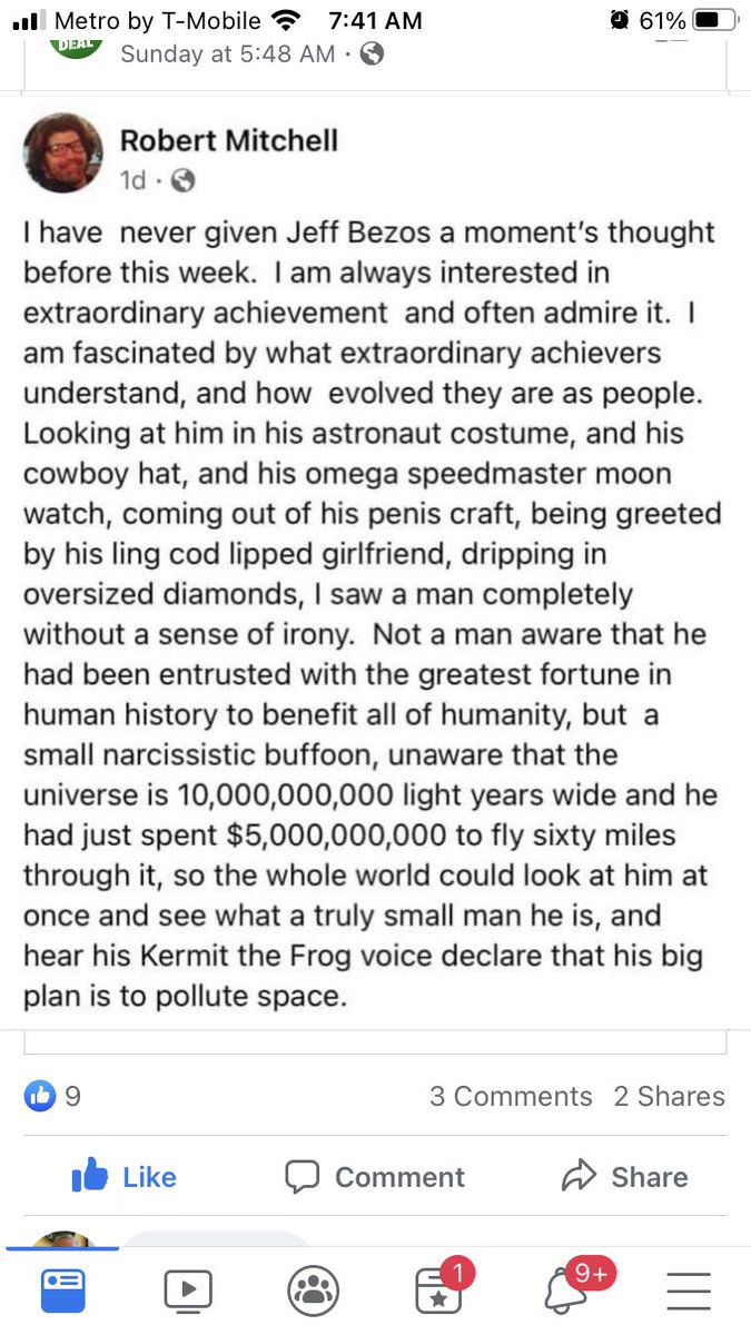 lisamil61's tweet image. #JeffBezos #SpaceBuffoon  I saw a tweet earlier that said, “Jeff Bezos had an easier time going to the bathroom in space than #AmazonWorkers have at their jobs under Bezos on Earth.”