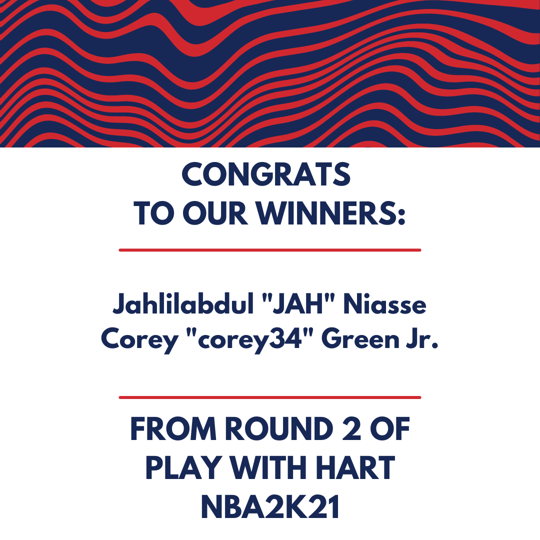 This past weekend we hosted round 2 of the #PlaywithHart NBA 2K21 tournament presented by New Era Cap. Congrats to our winners: Jahlilabdul “JAH” Niasse and Corey “corey34” Green Jr. Tune in to the Finals featuring Josh Hart live on Twitch this Saturday, July 31 at 6 p.m. EST!