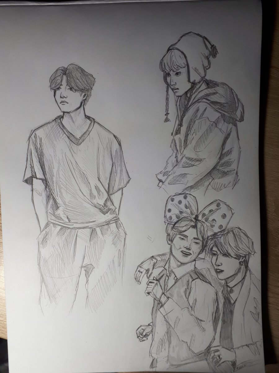 #sketch #drawing #everydaysketch #bts #jimin #Jungkook #taehyung #1day1page #1page1day #pencilart