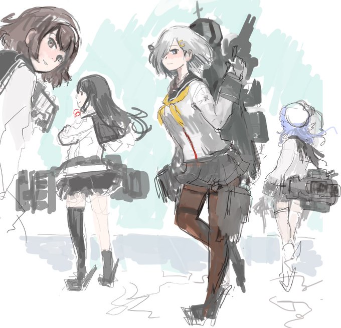 「tanikaze (kancolle) school uniform」Fan Art(Latest)