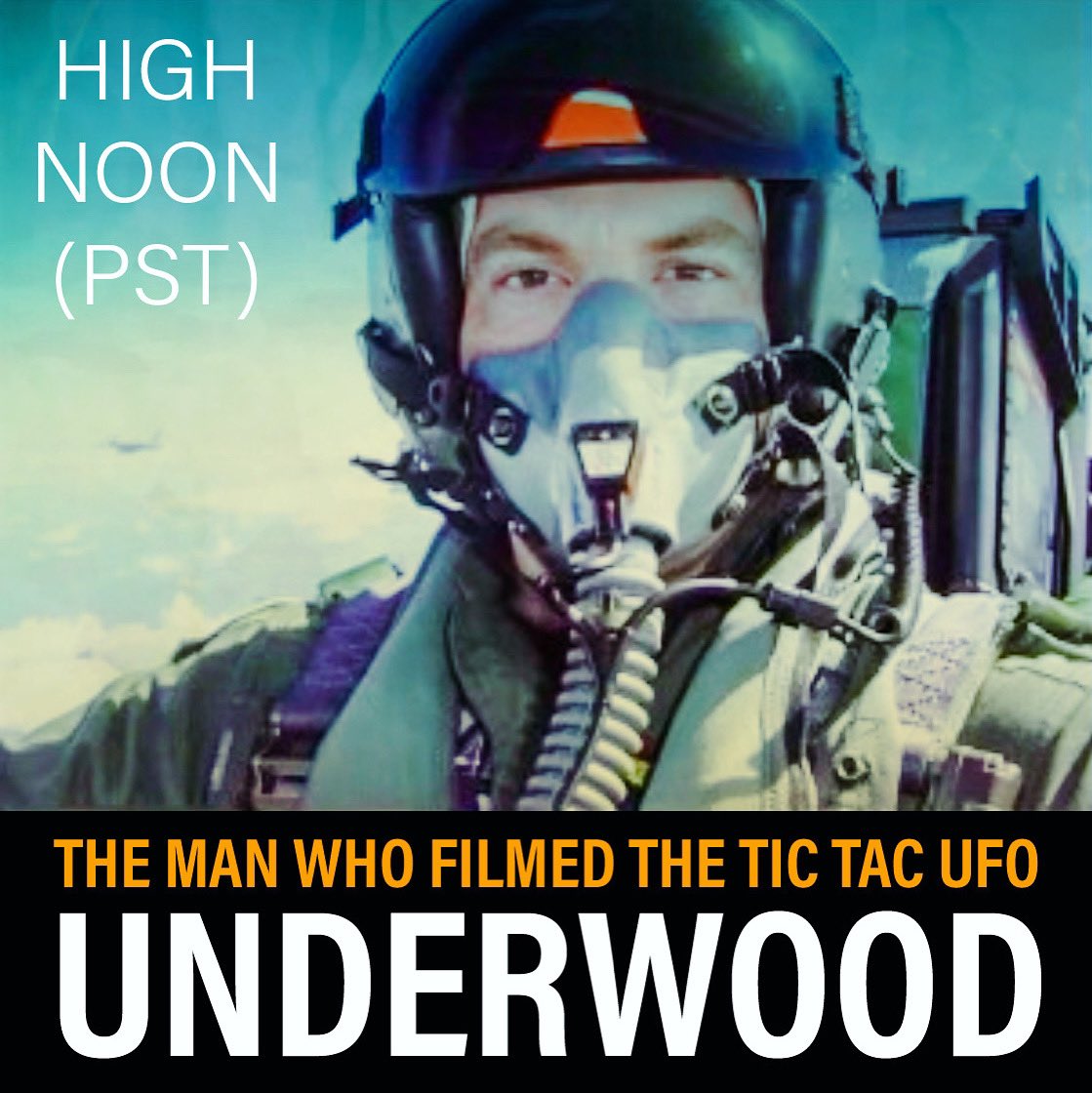 JeremyCorbell's tweet image. Tomorrow @ High-Noon PST. For the first time on camera - the man who filmed the TIC TAC UFO for the United States military.

I’m happy to have been joined by Cmdr. Chad Underwood to discuss the details of his now famous UFO encounter. The footage he shot was only the beginning 🛸
