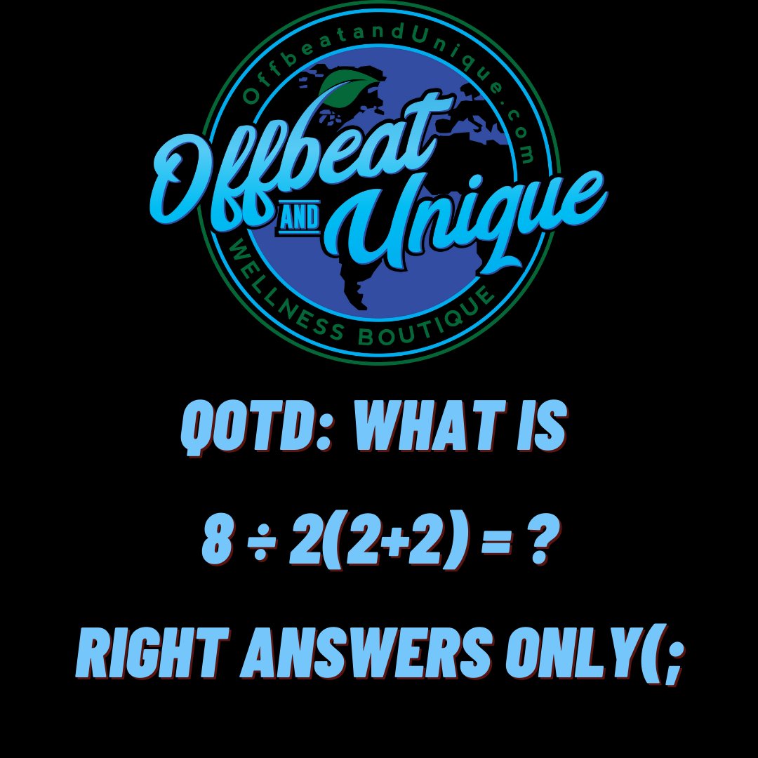 OffbeatnUnique's tweet photo. Lets see if you all can remember the order of operations.. Drop a comment for your right answer 😈 https://t.co/CS8XYofjPk