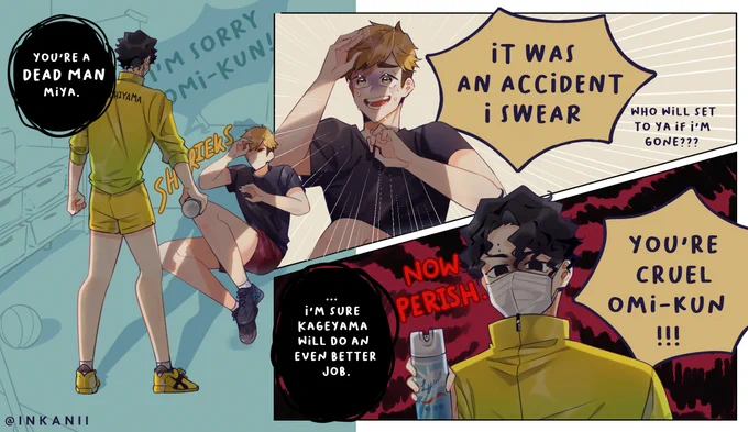 wonder what he did 🤔
#haikyuu #sakuatsu 