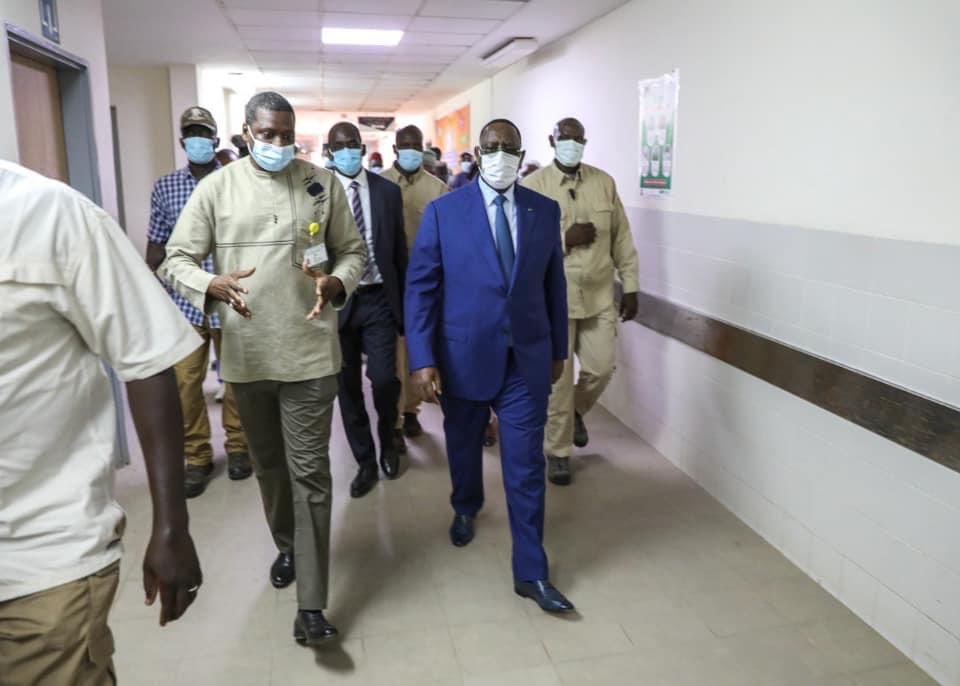 JammDalal's tweet photo. Visite du Président de la République Son excellence @Macky_Sall au centre hospitalier National dalal Diam 
#StopCovid19 #dalaljamm #Covid_19 #coronavirus https://t.co/q0pvYmqzNd