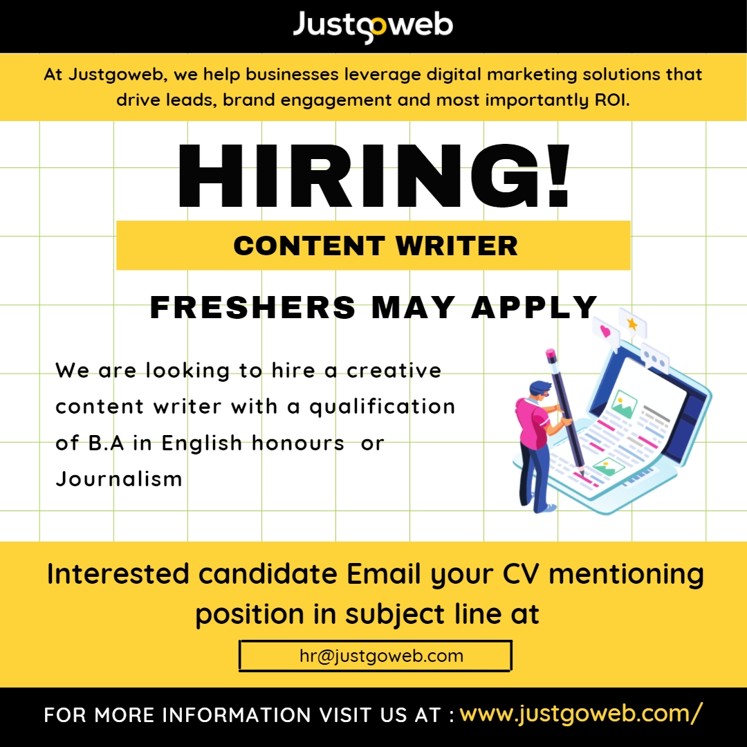 progryss's tweet image. WE'RE HIRING!
we are looking to hire a creative content writer with a qualification of B.A in English honours or Journalism. Interested candidates drop your CV! :)
#hirng #recruitment #digitalmarketing #business #businessdevelopment #people #linkedin #networking #hiring