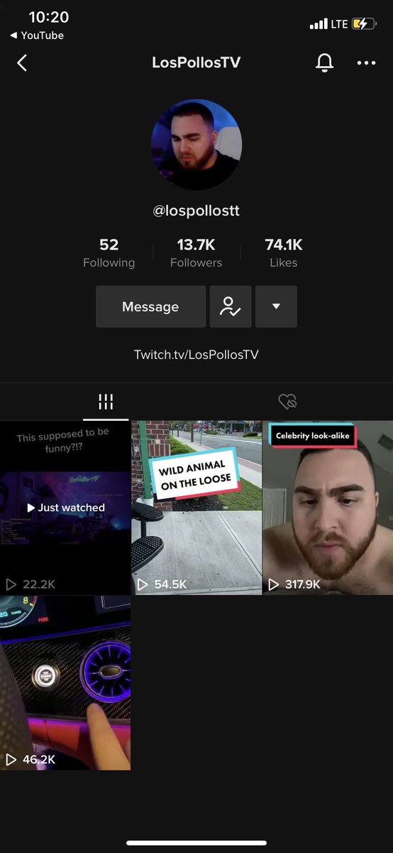 MenaceZap's tweet photo. It feels so good to have more clout than los @LosPollosTV https://t.co/yzMU6s3wkm