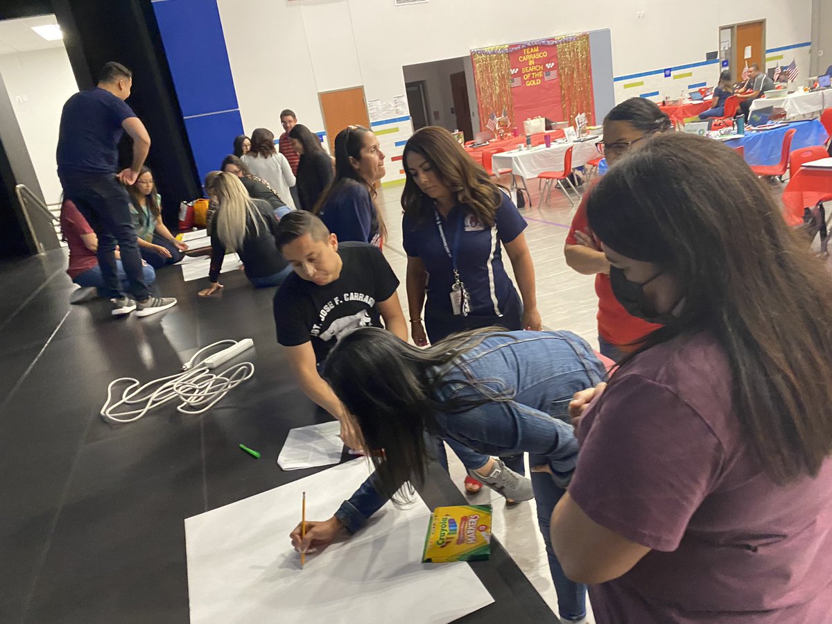 JFCarrasco_JCE's tweet photo. Our #JCEbuffaloes working together to create a Gold Standard PBL poster! #TeamSISD #PBL #ForwardTogether https://t.co/gHnAQmRePH