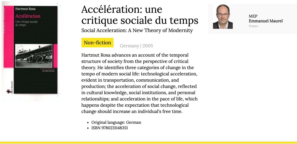 LibrariesEU's tweet photo. How can we understand modern times? #MEPLibraryLover @emmanuelmaurel gives us a starting point with his #60Books for the Summer recommendation!
Find more non-fiction picks from MEPs & #LighthouseLibraries:
https://t.co/SWLs7UwVFk https://t.co/yAWDJxHy4A