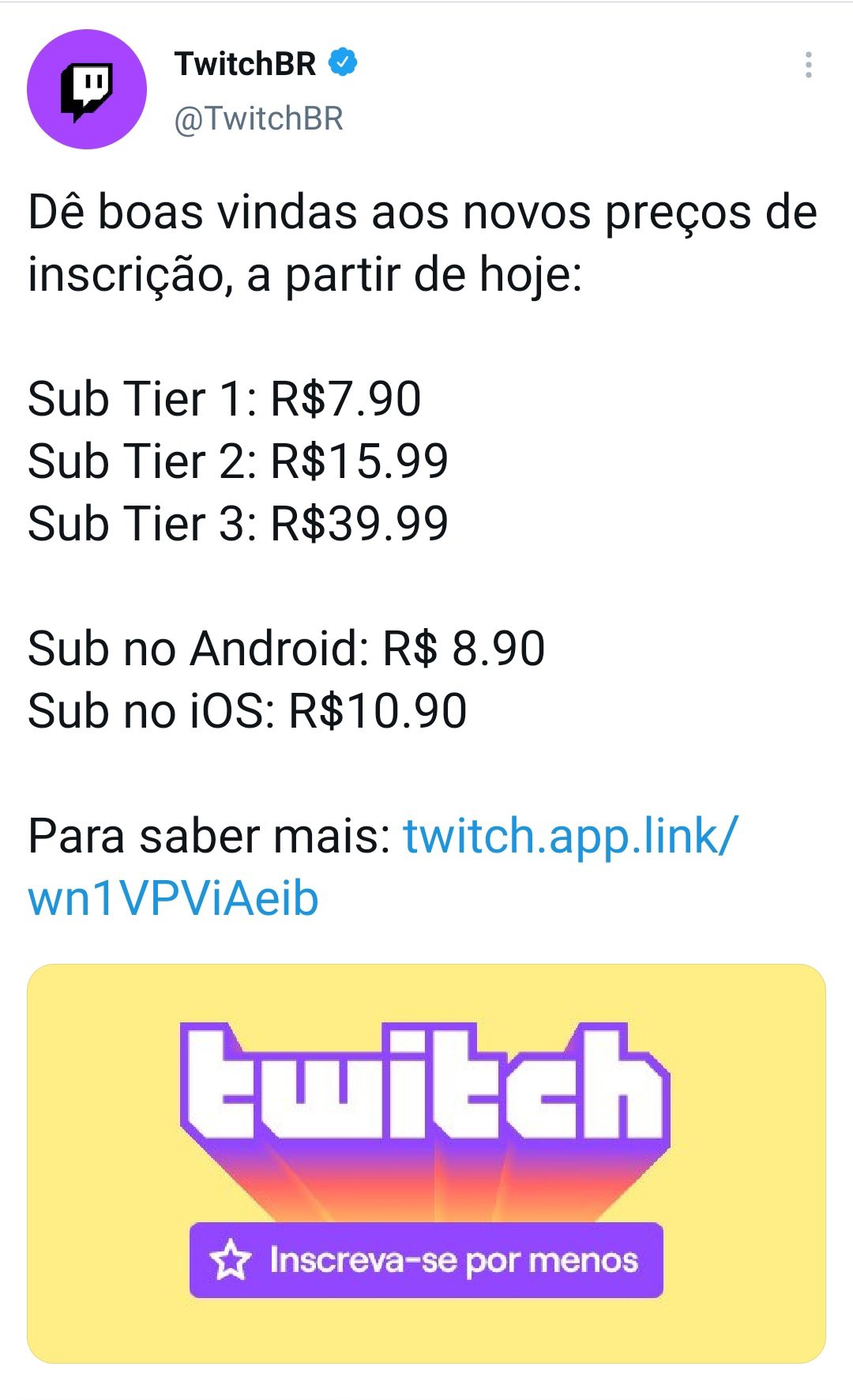 Twitch reduz preço de sub no Brasil e promete lucro maior a