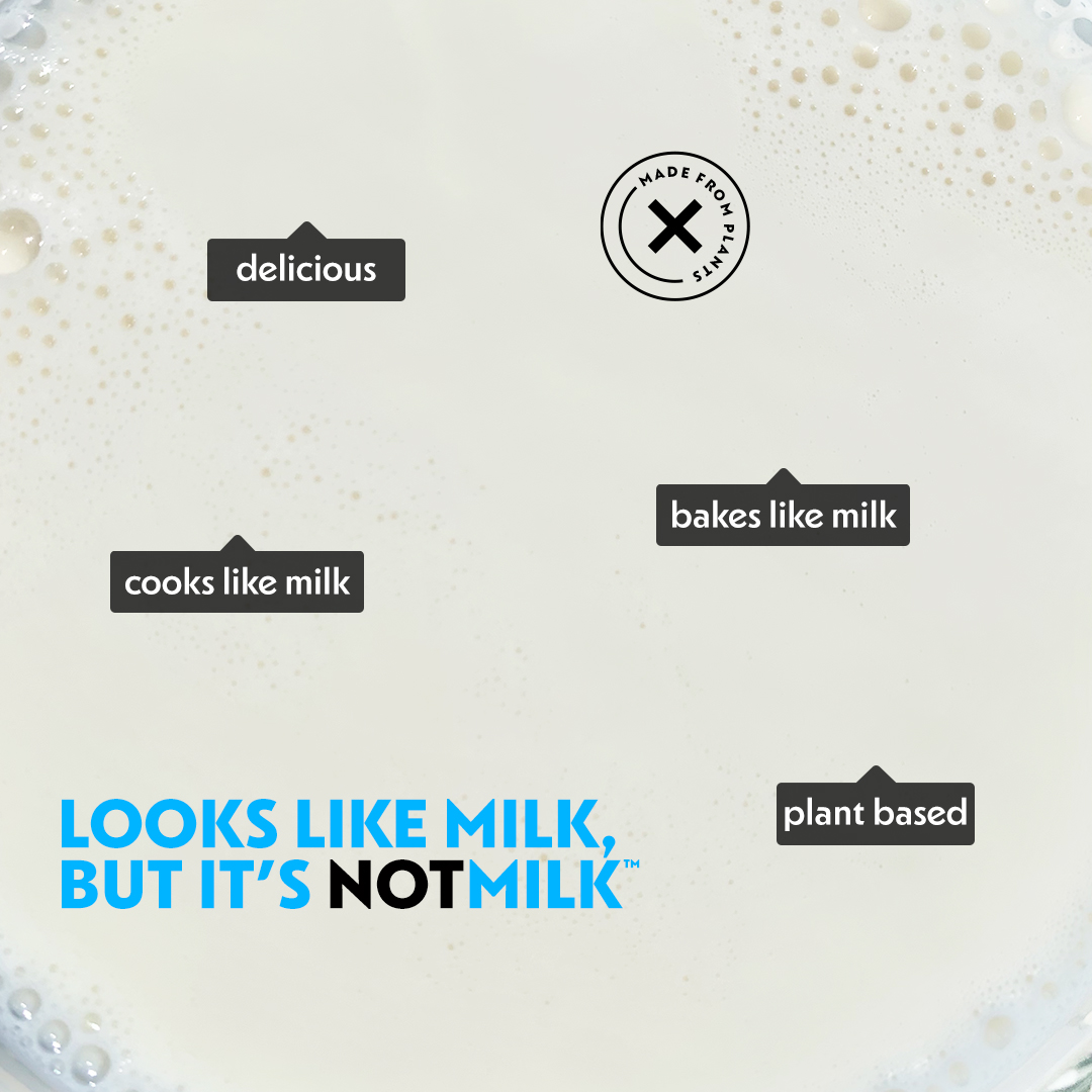 It looks like 🥛, it cooks like 🥛, it bakes like 🥛, it's 'utterly' delicious! It's NotMilk™ ✖️🥛 🌿 #plantbasedstartup #inplantswetrust #notmilk