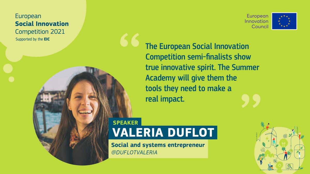 EUSocialInnov's tweet photo. ⌛️Countdown to the European Social Innovation Competition Academy has begun.
Today, Valeria Duflot from Catalyst 2⃣0⃣3⃣0⃣ will share her expertise on systems thinking and prepare the participants to deliver impact.
#diogochallenge https://t.co/6VfDwiciXo