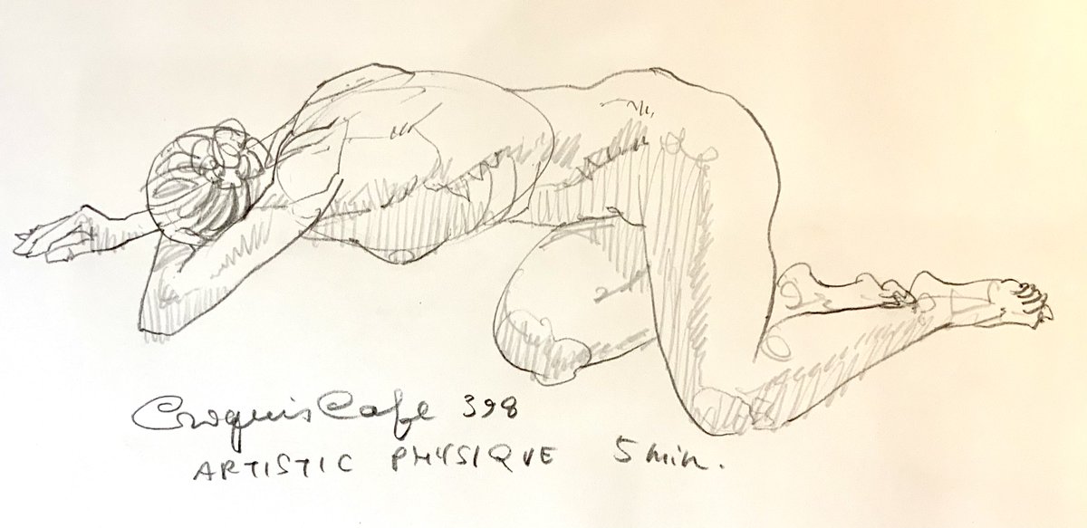 #croquiscafe
398 Artistic Physique
途中何度も睡魔に襲われ、時計を巻き戻しながら描きましたがな。