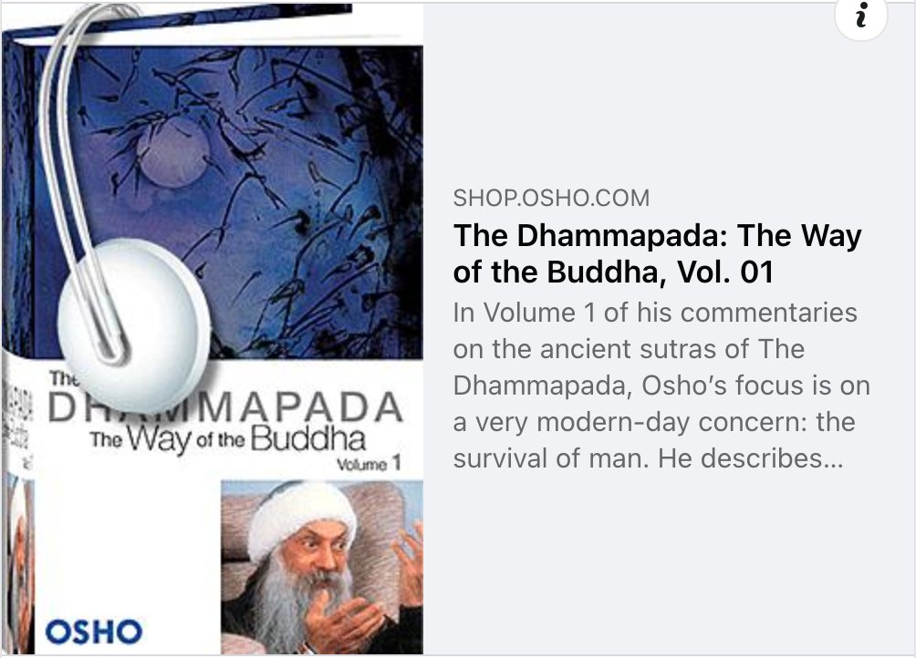 OSHO's tweet photo. These sutras that are compiled as The Dhammapada are to be understood not intellectually but existentially.
For more information, continue reading at https://t.co/FVXWHeToEF

#osho #oshobooks #audiobooks #gratitude #joy #giving #mindfulness #thedhammapada #buddha https://t.co/bwxnlIaoRc
