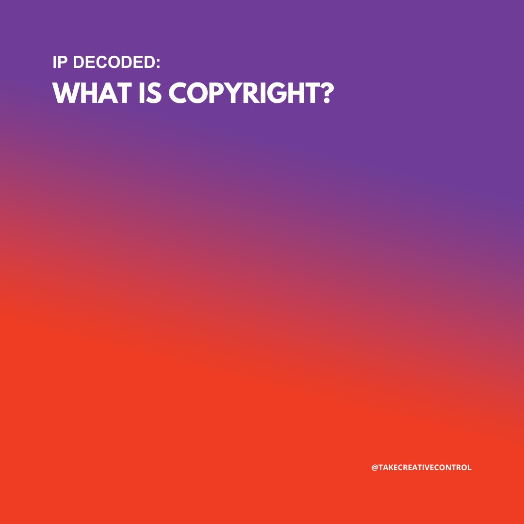 creativeC0NTR0L's tweet photo. We're decoding IP for you (for free): What is copyright?
https://t.co/rl263LDUs1
#TakeCreativeControl #TCC #creativecontrol #creatorsofcolor #copyright #attorney #intellectualproperty https://t.co/TEq0M8X0Qd