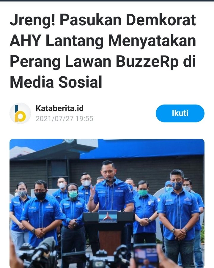 Rafatkan barisan

Buzzer NKRI murni Cinta Tanah Air 
Siaf Melawan 🇮🇩🇮🇩🇮🇩

#TenggelamkanDemokrat