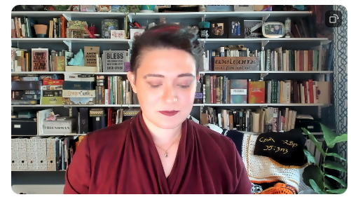 friede's tweet image. #SHARP2021 #MovingTexts2021 Easter Eggs in my background: #BookishBookClub postcards, Radical Emprints print from @trickyholly, @BrynMawrCollege Anne Lister tee, @openpressproj press, a tip of the Amos Kennedy hoard, Il Torchio experimental handmade book, my grandparents&apos; books.