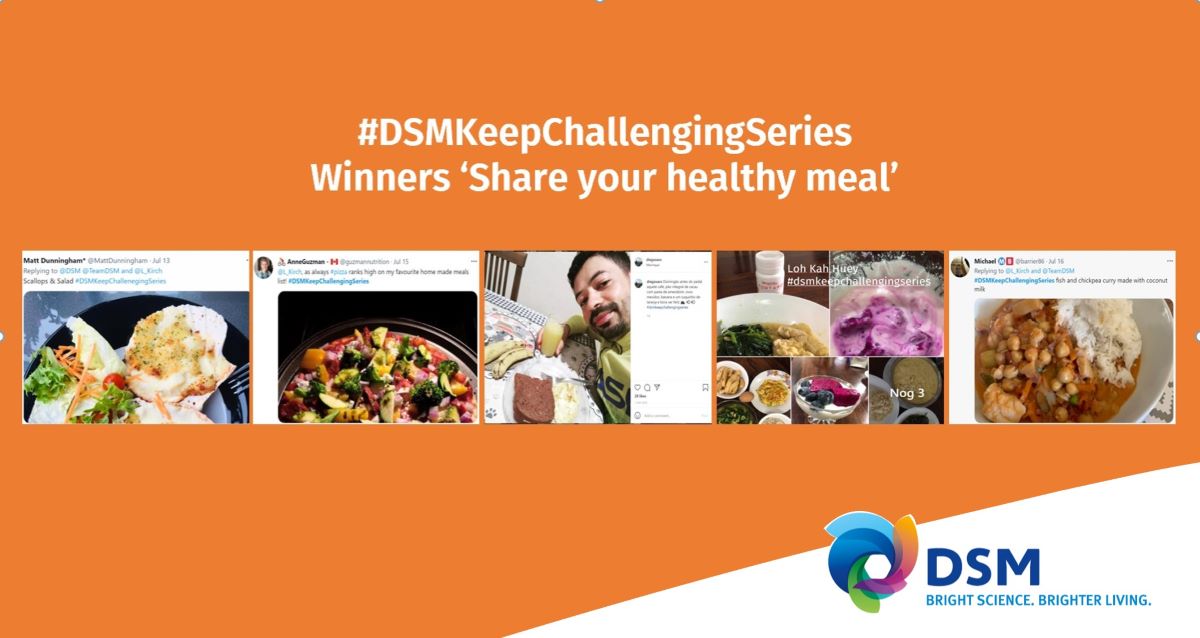 You showed us you are as passionate about healthy food as our @TeamDSM pro-cyclist Leah @L_Kirch! 
Picking a winner 🏅 was challenging 😍. But here they are ⤵️
#DSMKeepChallengingSeries #TheBestWeAllCanBe #InsideAndOut