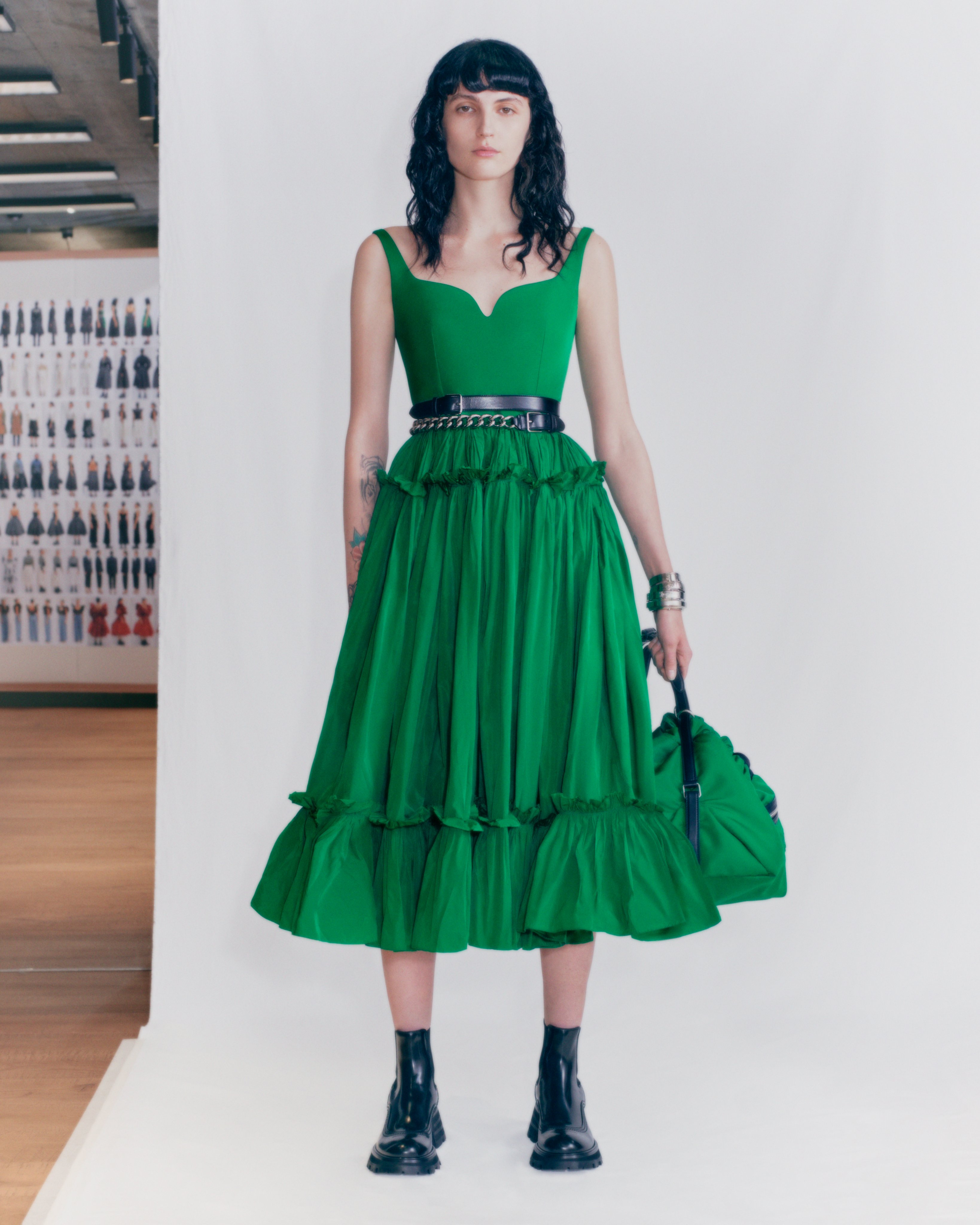 Alexander mcqueen green clearance dress