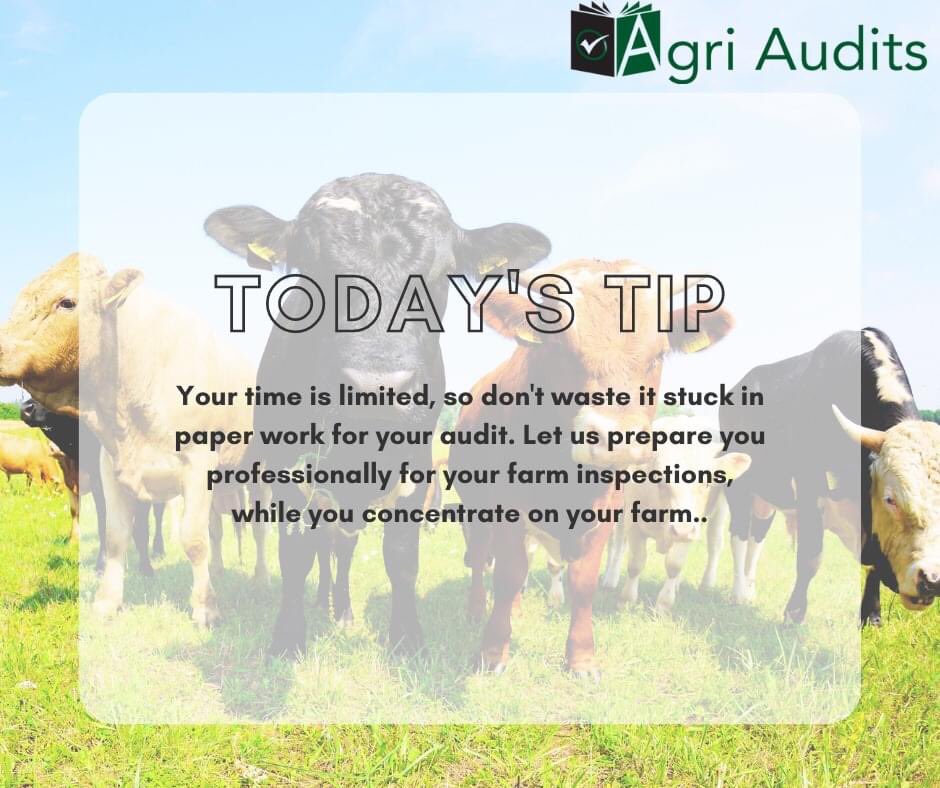 AgriAudits's tweet photo. Your time is limited, so don't waste it stuck in paper work for your audit. Let us prepare you professionally for your farm inspections, while you concentrate on your farm..

📞 Call us now on 023 8847007 
📧 Email :  agriaudits@gmail.com https://t.co/r9zDSbEvEN