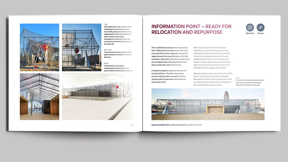 Galvanize_it's tweet photo. This information point is featured in a new guide on galvanized steel within the circular economy. It is easily demountable, can be relocated and reused with minimal impact on the site.
More here: https://t.co/ntd9LynFz2
#GalvanizingisCircular #GiC #circulareconomy #modular https://t.co/Jx7EXoReeX