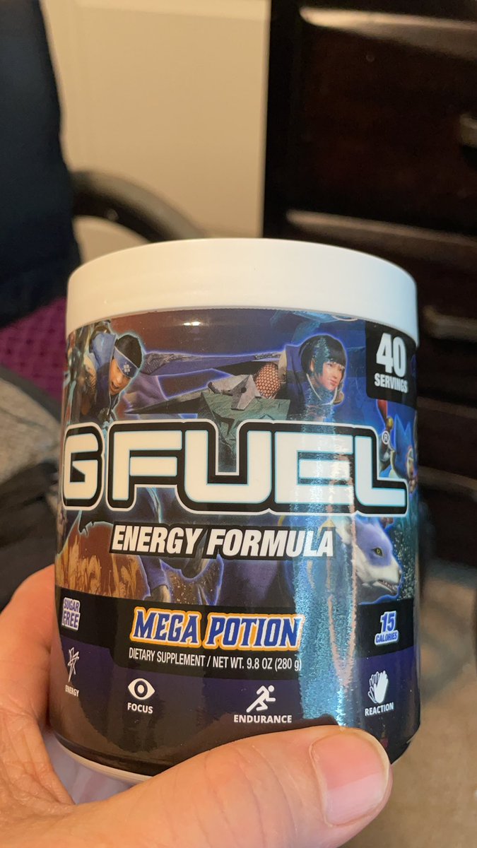 Fr0styDBoneless's tweet photo. Hey @GFuelEnergy I’m gonna need you to make bigger tubs of this flavor, STAT… 😳🥰 #MegaPotion #MonsterHunterRise https://t.co/v7Y5impTyJ