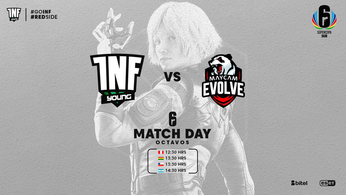 Infamous_GG's tweet photo. ¡Arranca la #CopaSuR6 🏆!
Hoy debuta nuestra escuadra más joven, #InfamousYoung contra @MaycamEvolve 👀
¡Empezamos en breve!
👀EN VIVO:
https://t.co/FEAQt3gFRC https://t.co/LLdFKvtFpS