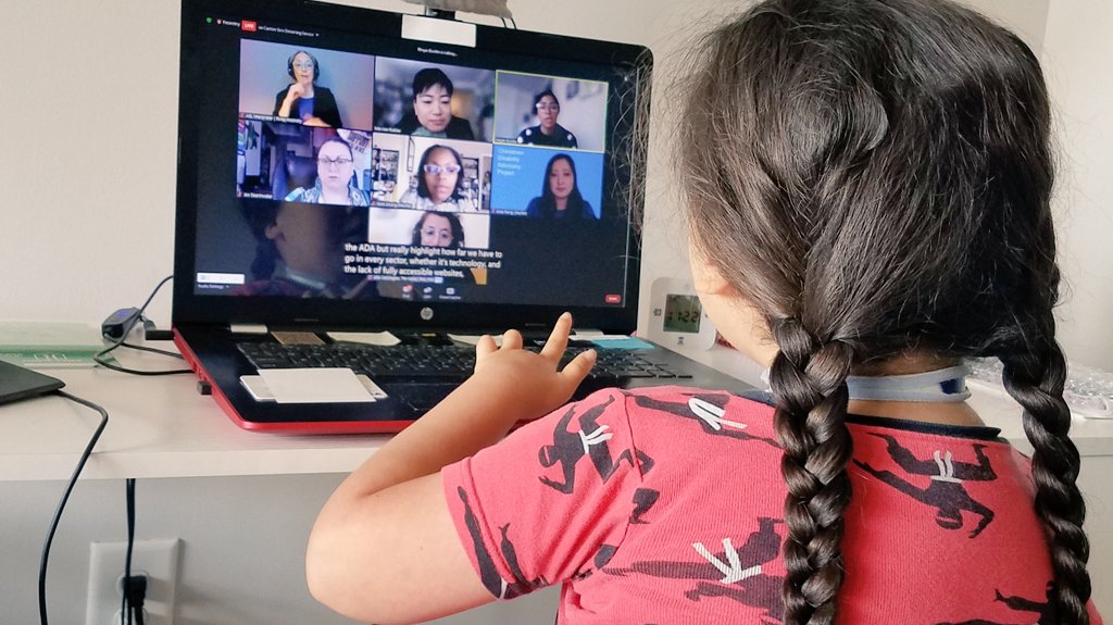 ElenaHung202's tweet image. I am feeling pretty proud of my parenting decision this morning: This @CAPDisability #ADA31 event is 🔥 and I am grateful that Xiomara gets to see this panel. #RepresentationMatters

Thank you @SeeMiaRoll @annaperng @JenDeerinwater @AllieCannington @YomiWrong @bucklesme  xoxo