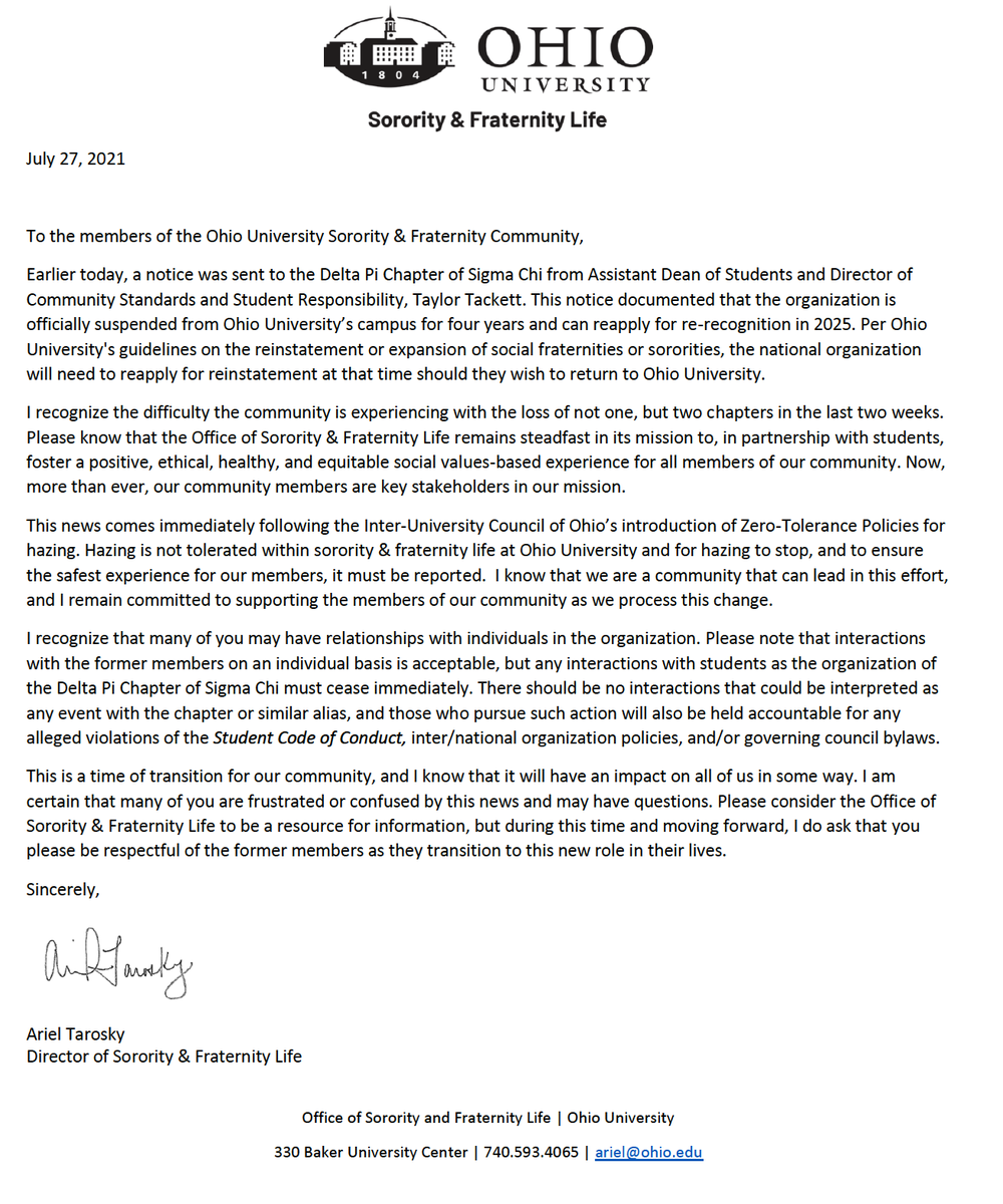 Ohio University SFL tweet media